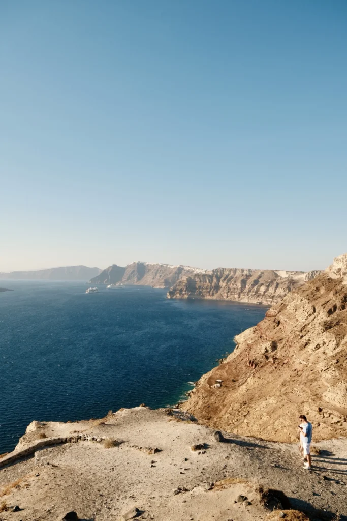 Hotel Artemis Suites, Santorini: la caldera desde los acantilados